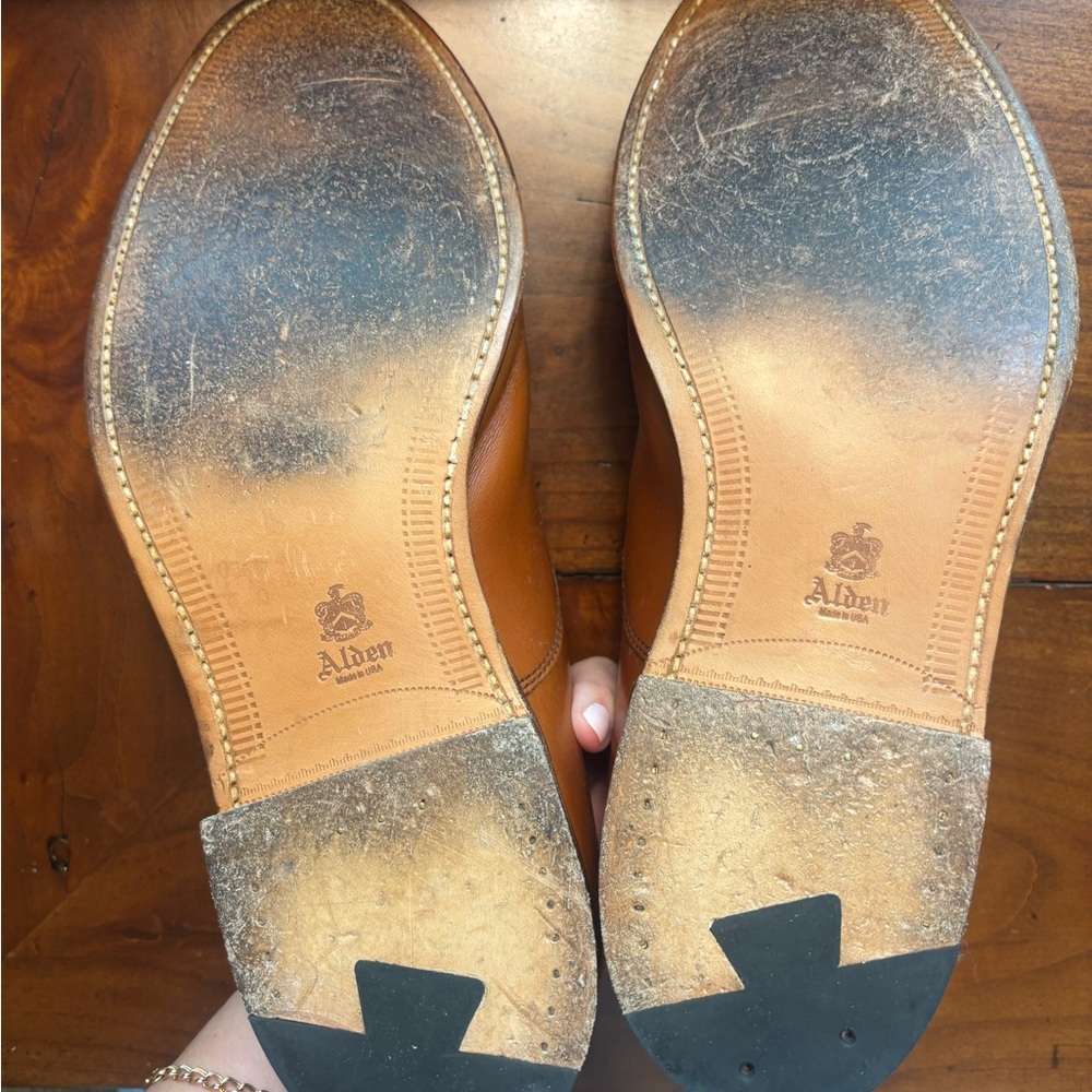 Alden Brown Leather Cap-Toe Derby Oxfords - Picture 9 of 13